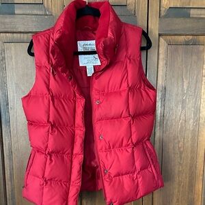 Eddie Bauer Cherry Red Quilted down Vest